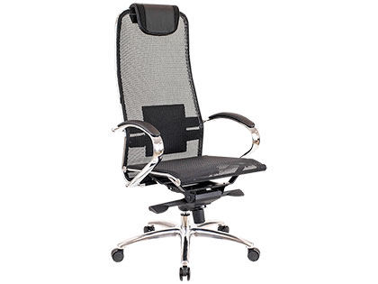 İdarəçi kreslosu Deco qara mesh parça